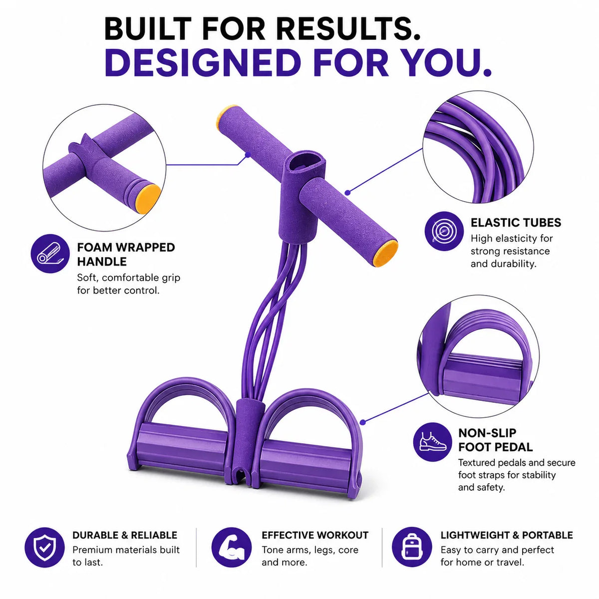 SAZILO - Yoga Pedal Puller Resistance Band With Handles