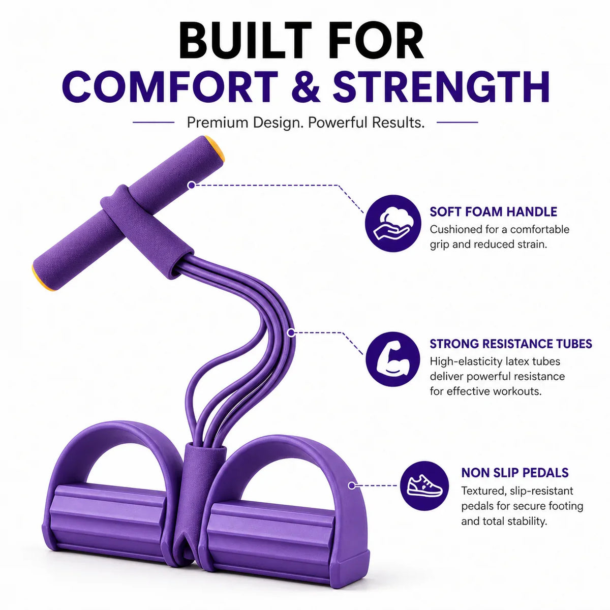 SAZILO - Yoga Pedal Puller Resistance Band With Handles