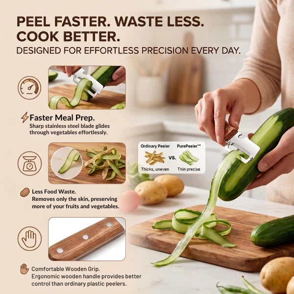 SAZILO™ 3-in-1 Premium Stainless Steel Vegetable Peeler with Bottle Opener